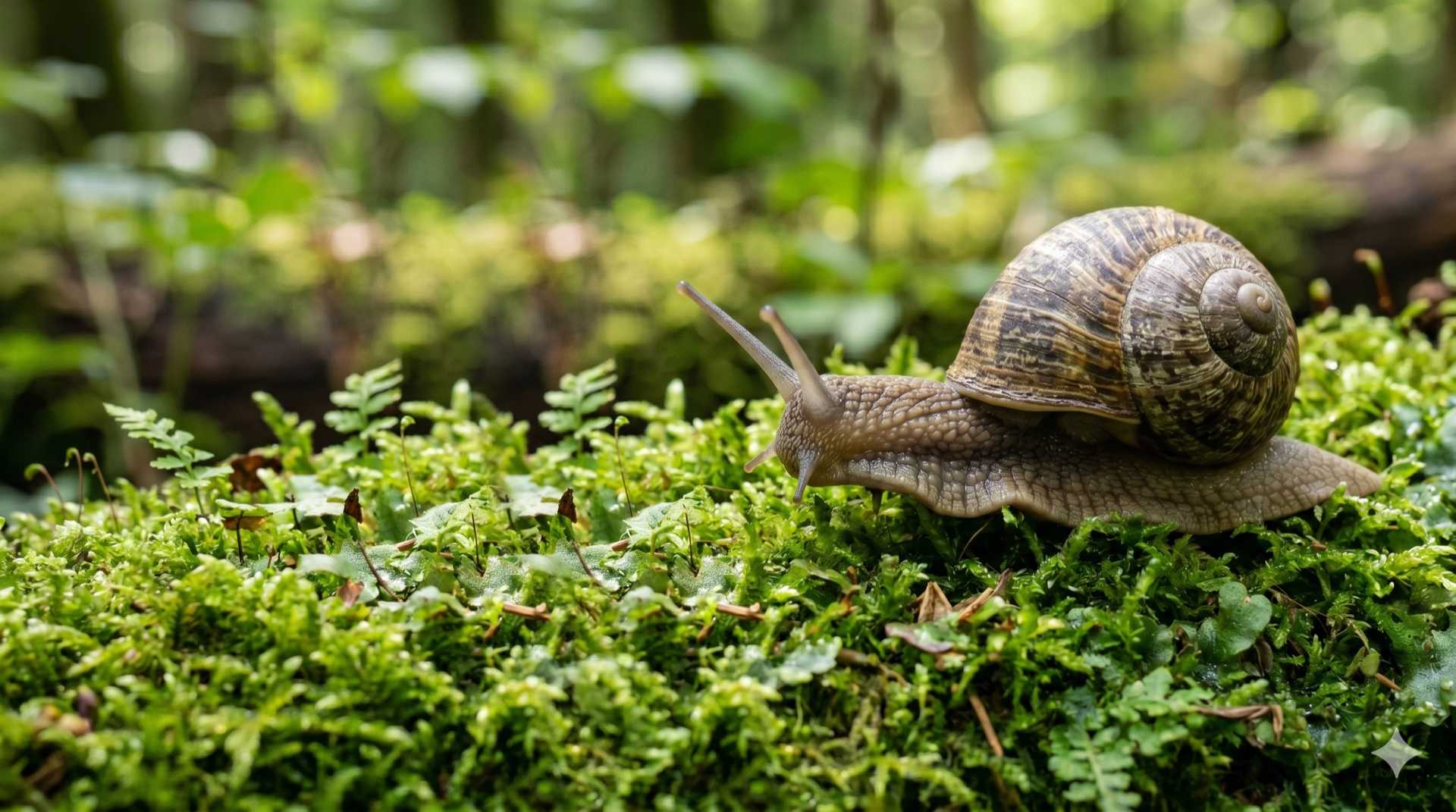 Escargot de plein air sur la mousse, élevage à Chacrise
